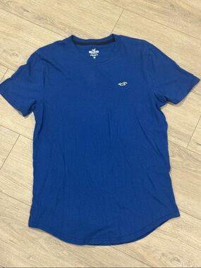 Hollister Men's Short Sleeve Crew T-Shirt - Blue